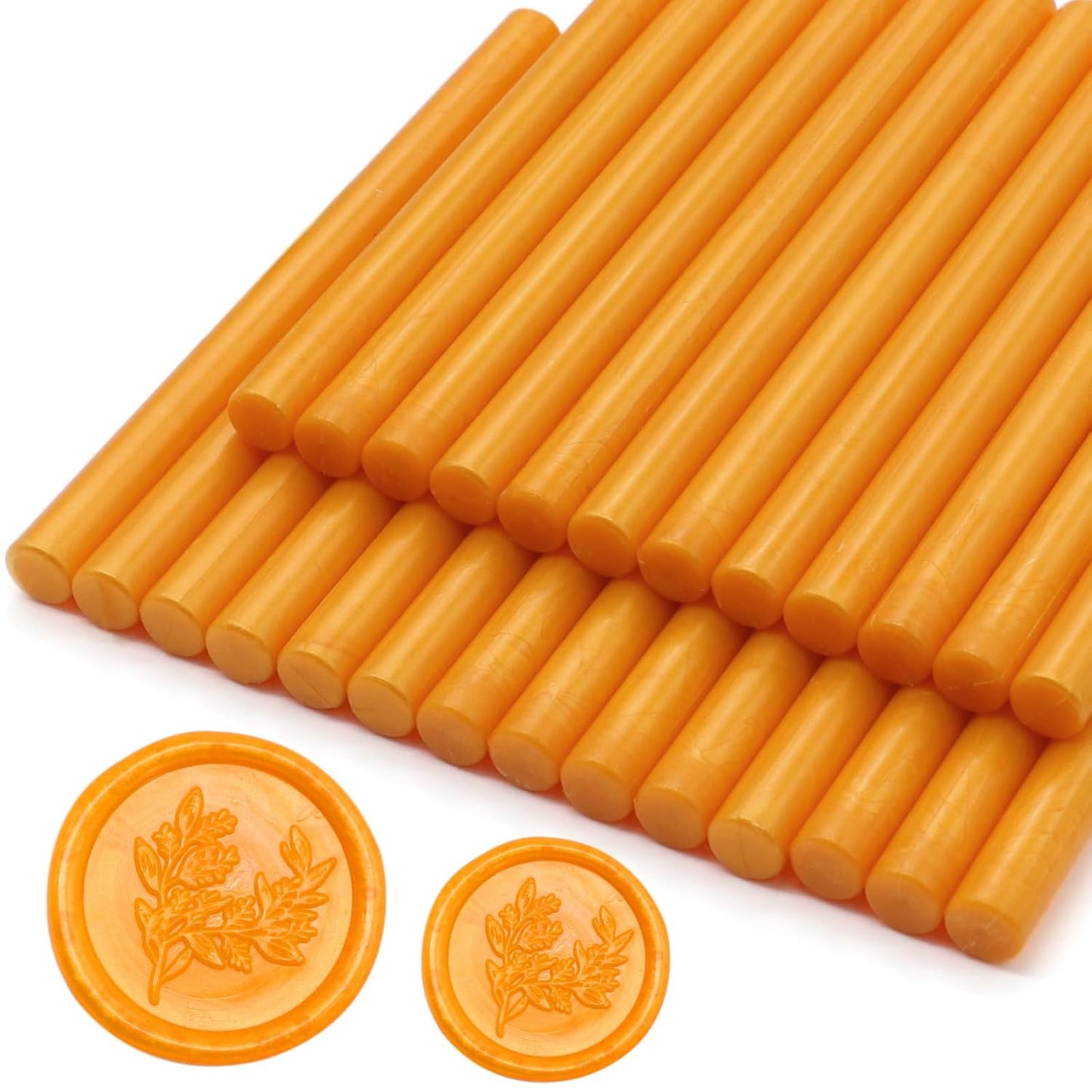 Bright Orange Wax Seal Sticks 26pcs, Andotopee Glue Gun Wax Seal Sticks for Wax Seal Stamp, Premium Sealing Wax for Envelope Letter Seal Wedding Invation Craft Adhesive, Great Gift Ideas (Mini Size)