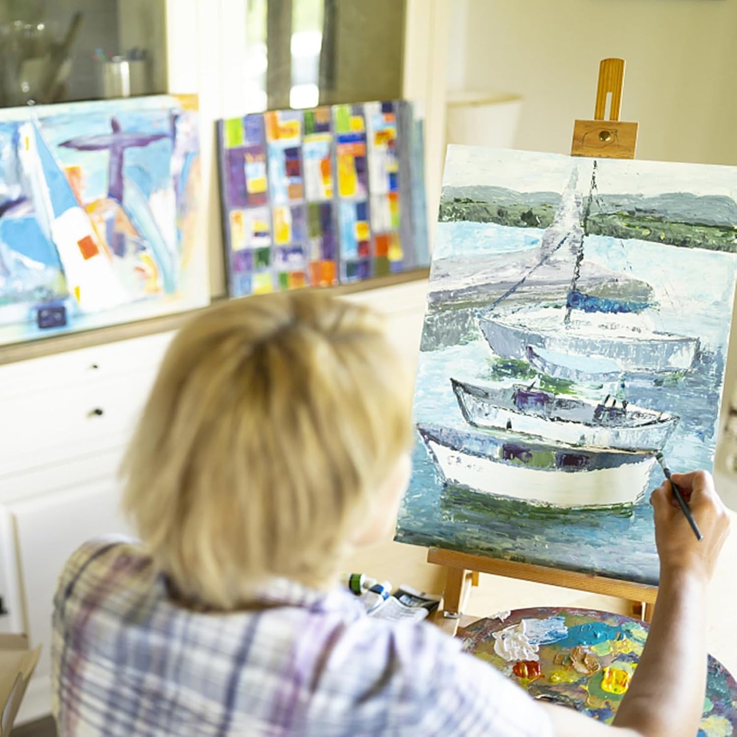 ESRICH Canvases for Painting 8x10In,14 Pack Blank Canvas Boards Bulk - Cotton Art Canvas for Oil, Acrylic & Watercolor Painting.