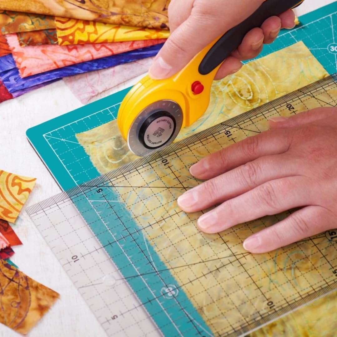 24"x36" Self Healing Cutting Mat, Sewing Mat for Crafts, Double Sided 5-Ply Table Cutting Board for Fabric Quilting Leather Modeling Hobby Project, Turquoise