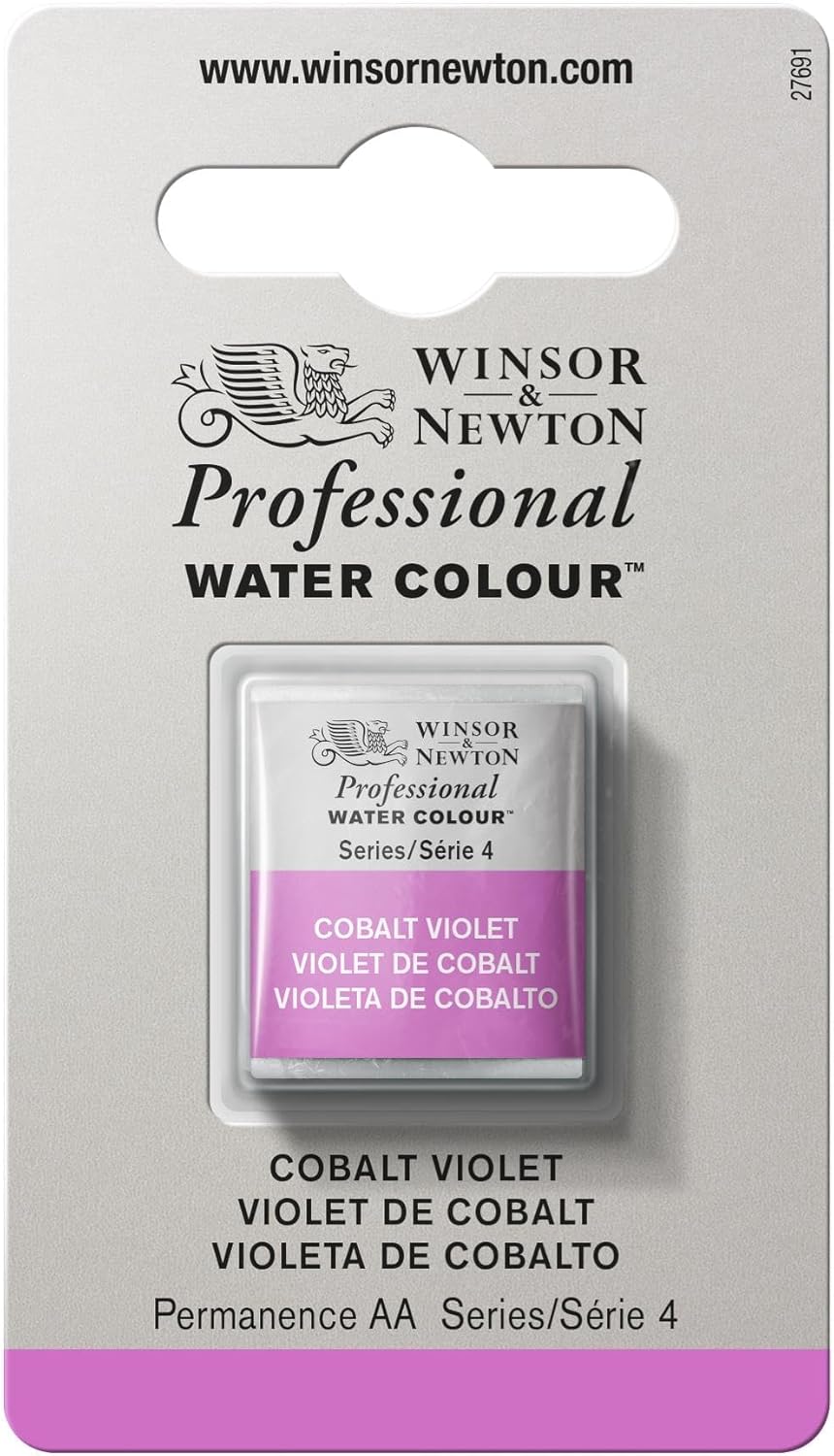 Winsor & Newton Professional Water Colour Paint, Half Pan, Cobalt Violet