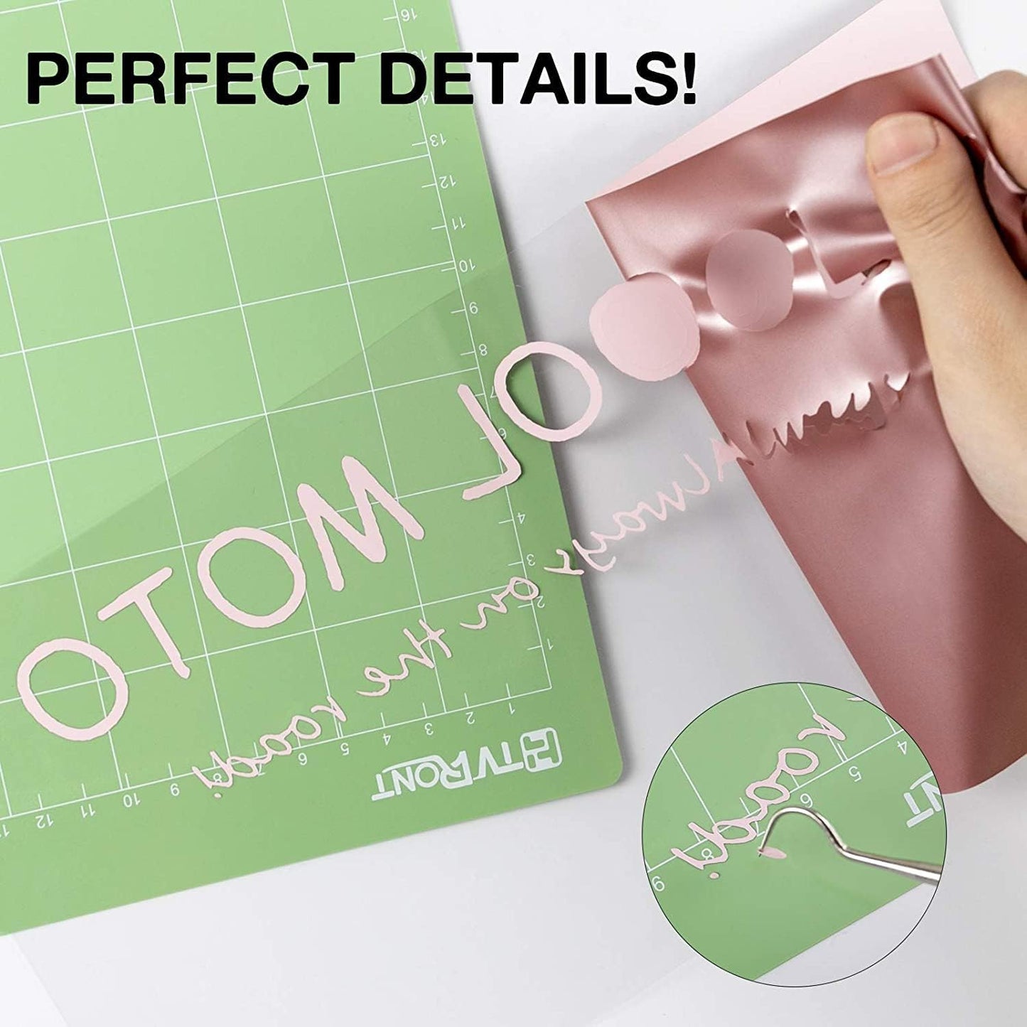 HTVRONT HTV Vinyl Rolls Heat Transfer Vinyl - 12" x 8ft Rose Gold HTV Vinyl for Shirts, Iron on Vinyl for All Cutting Machine - Easy to Cut & Weed for Heat Vinyl Design (Rose Gold)