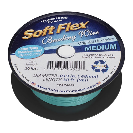 Soft Flex 49 Strand Beading Wire - Medium 0.19 Diameter - 30 Feet Nylon Design Wire