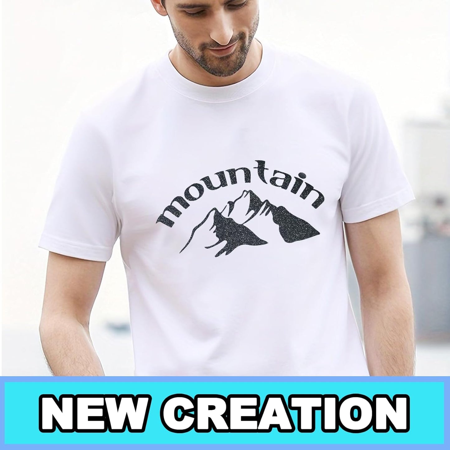 Black Glitter HTV Heat Transfer Vinyl 12" x6FT Glitter Vinyl for T Shirts Easy to Cut and Weed Compatible with All Cutter Machines HTV Vinyl Iron on for Cricut (Black, 12Inches*6Ft)