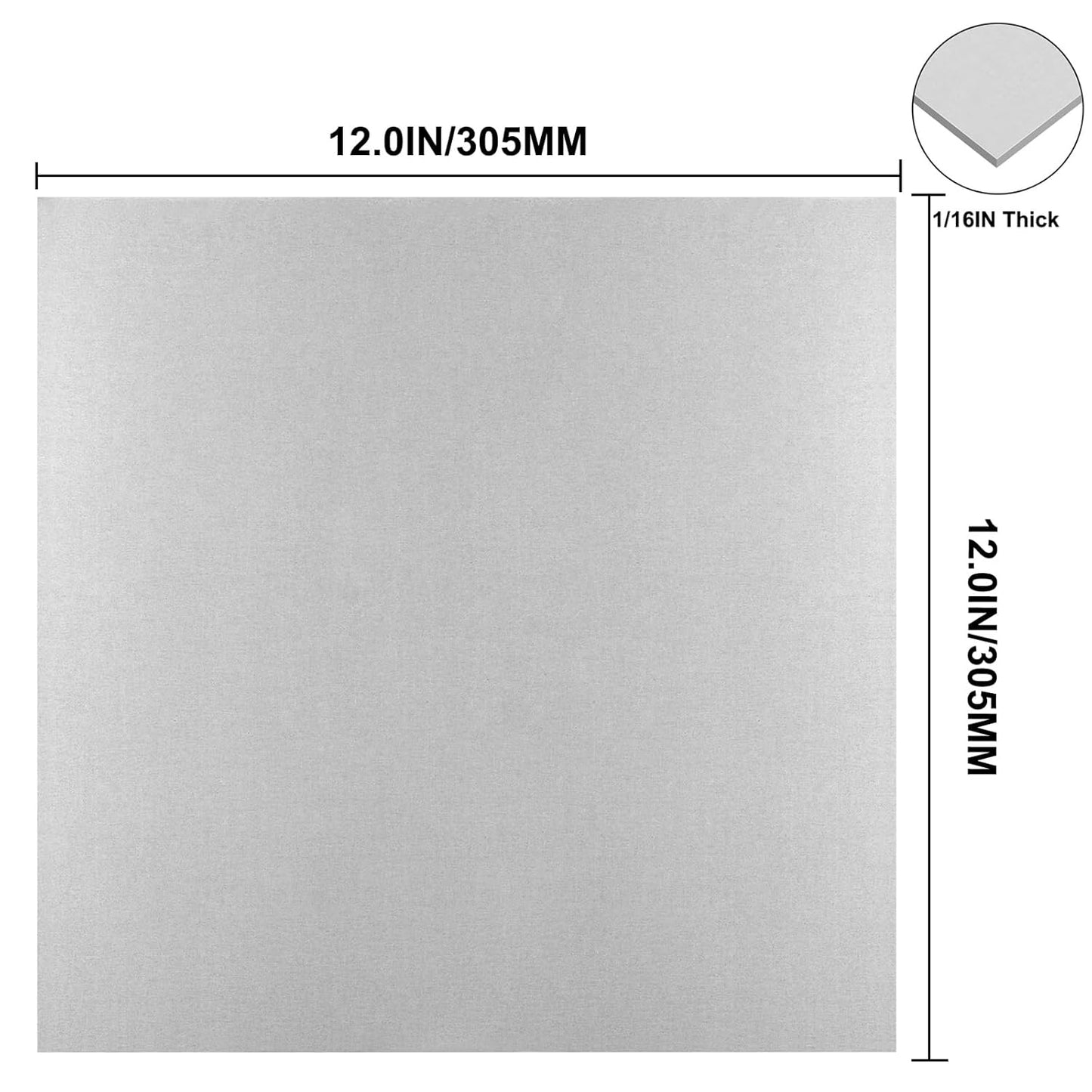 Galvanized Metal Sheet 12" x 12" x 1/16" Inch Galvanized Steel Sheet Plates for Magnetic Mount Board Wall 16GA(1.50MM) Galvanized Steel Plate Panels Stock for Roof Flashing Fixing Repair, Crafts, DIY