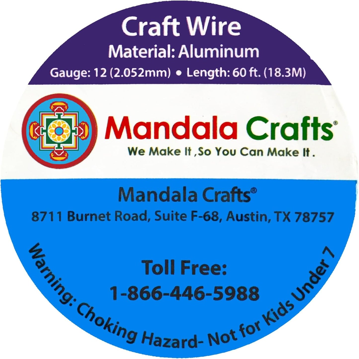 Mandala Crafts 12 Gauge Anodized Aluminum Craft Wire for Jewelry Making - 60 FT Colored Flexible Hot Pink Wire - Bendable for Bonsai Armature Crafting Sculpting