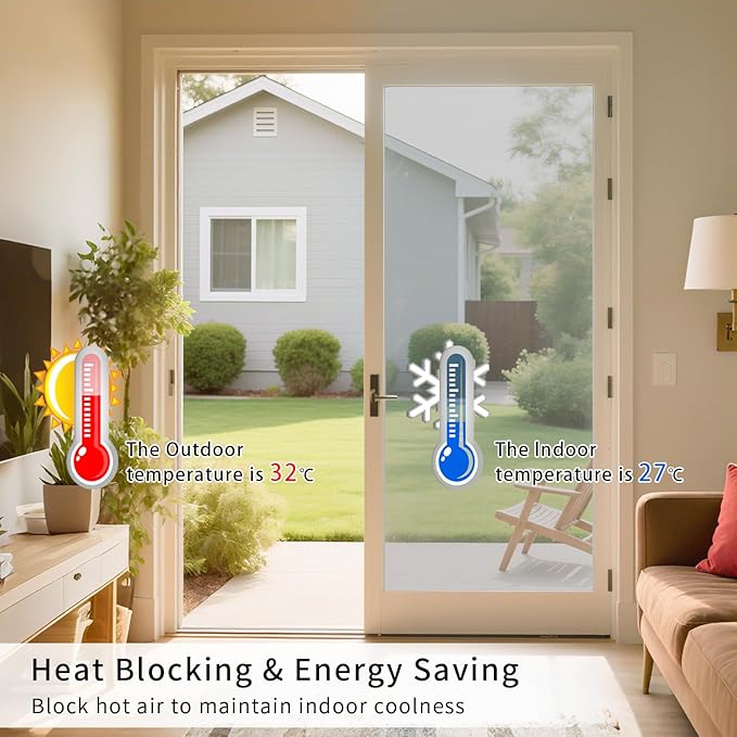 Filmgoo Window Privacy Film One Way Daytime Mirror Tint Treatments UV Heat Control Vinyl Stickers Sun Block Glass Paper Door Covering Reflective (Silver, 41.3 Inch x 15.7 Feet)