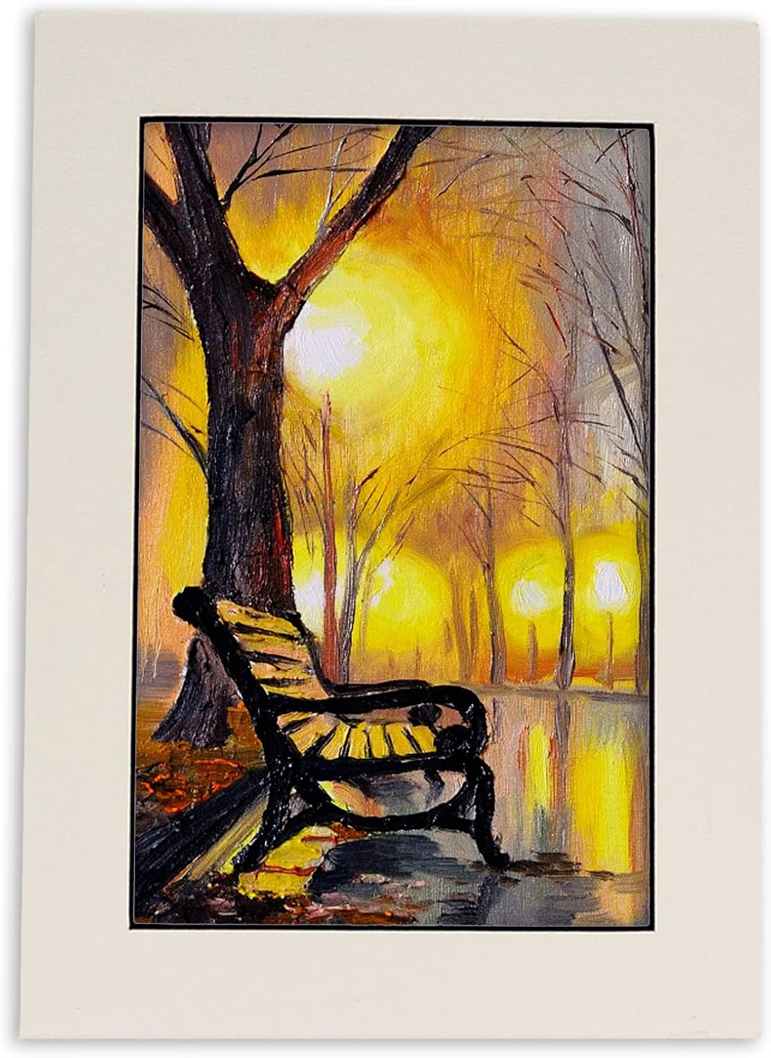 8x10 Mat Bevel Cut for 6x8 Photos - Acid Free White with Black Core Precut Matboard with Backing Board and Crystal Clear, Self Seal Photo Mat Bag - for Pictures, Photos, Framing - 4-ply Thickness