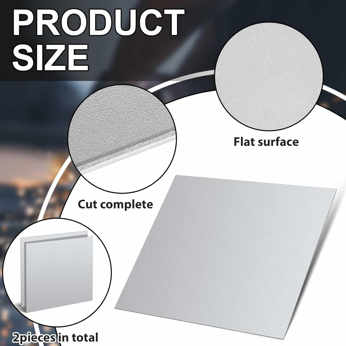 Hicarer 2 Pcs Mild Steel Sheet Cold Rolled 18 Gauge Metal Plate Weldable Metal Sheets for Professional Industrial DIY Use, Clean Surface Easy to Weld (6'' X 6'')