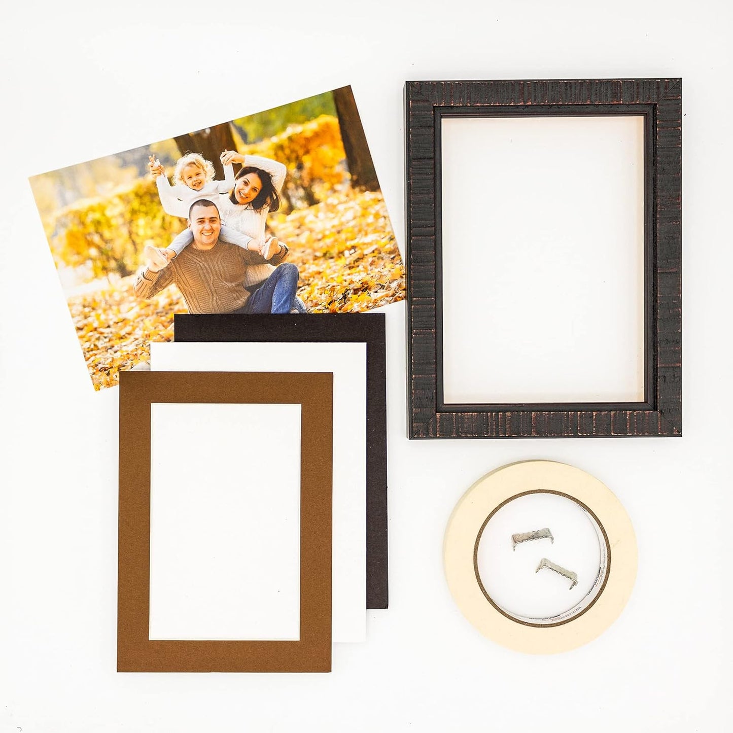 8x10 Mat for 6x8 Photo - Precut Aged Oak Brown Picture Matboard for Frames Measuring 8 x 10 Inches - Bevel Cut Matte to Display Art 6 x 8 Inches - Acid Free ONE MAT with Backing Board & Clear Bag