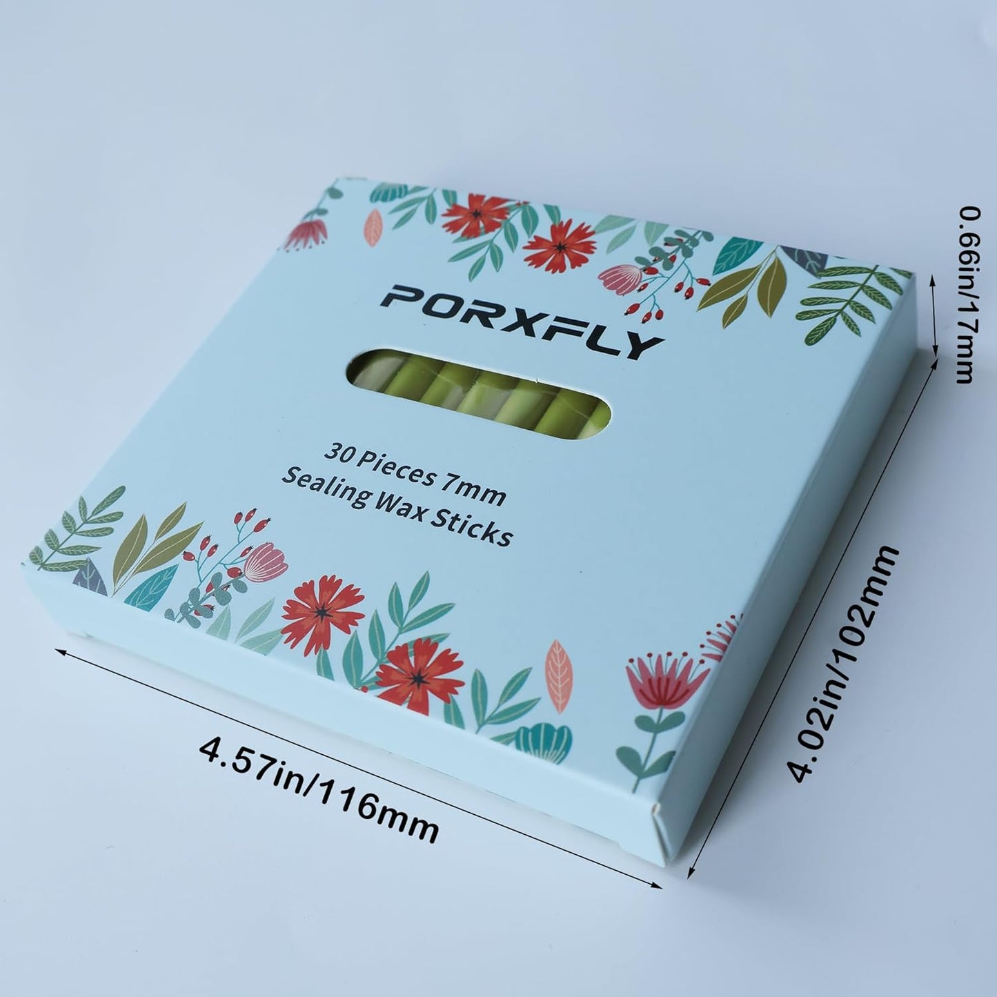 30 Pieces 7mm Sealing Wax Sticks for Glue Gun,PORXFLY Mini Wax Seal Sticks Great for Seals Stamp,Cards Envelopes,Wedding Invitations,Gift Wrapping,Wine Packages (Dark Blue)