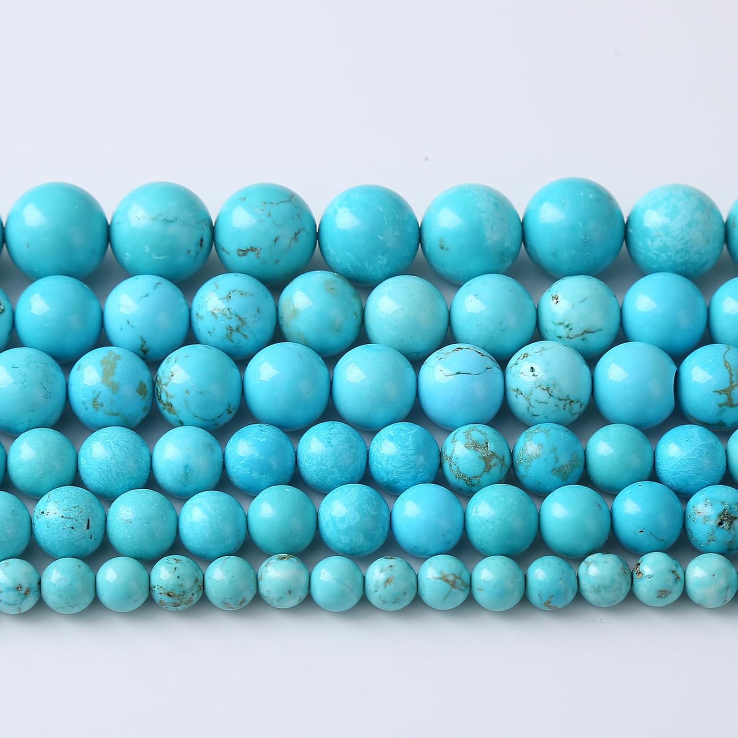 4mm 90pcs A+ Natural Blue Turquoise Beads Round Spacer Loose Stone Beads for Jewelry Making DIY Bracelet Necklace Accessories
