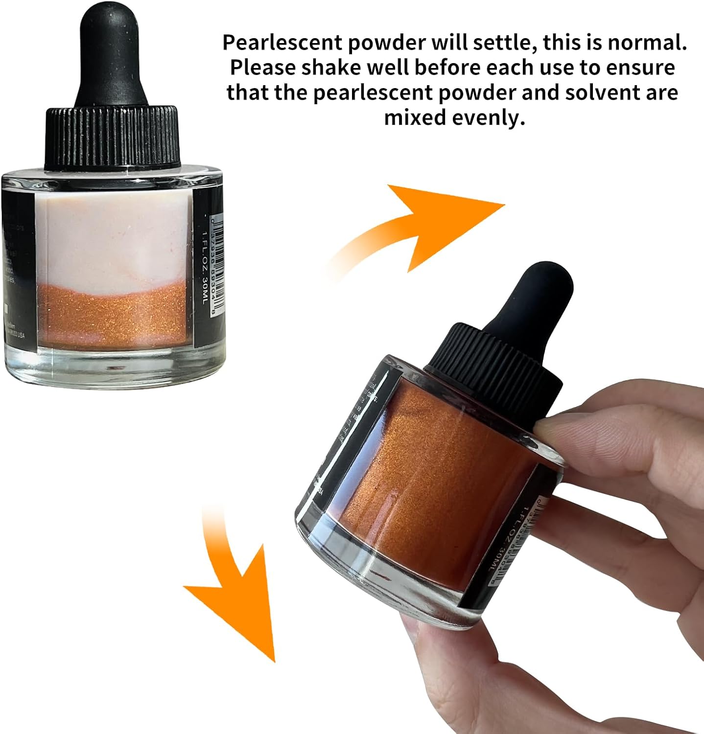 CSY art gallery Metallic Acrylic Ink-Craft Paint-Calligraphy Inks,Glitter-Pearlescent -ICY Blue Drawing Ink Liquid Gold Leaf Paints with Dropper, 1oz - 29.5 ml (Ice Lake Mountains Set)