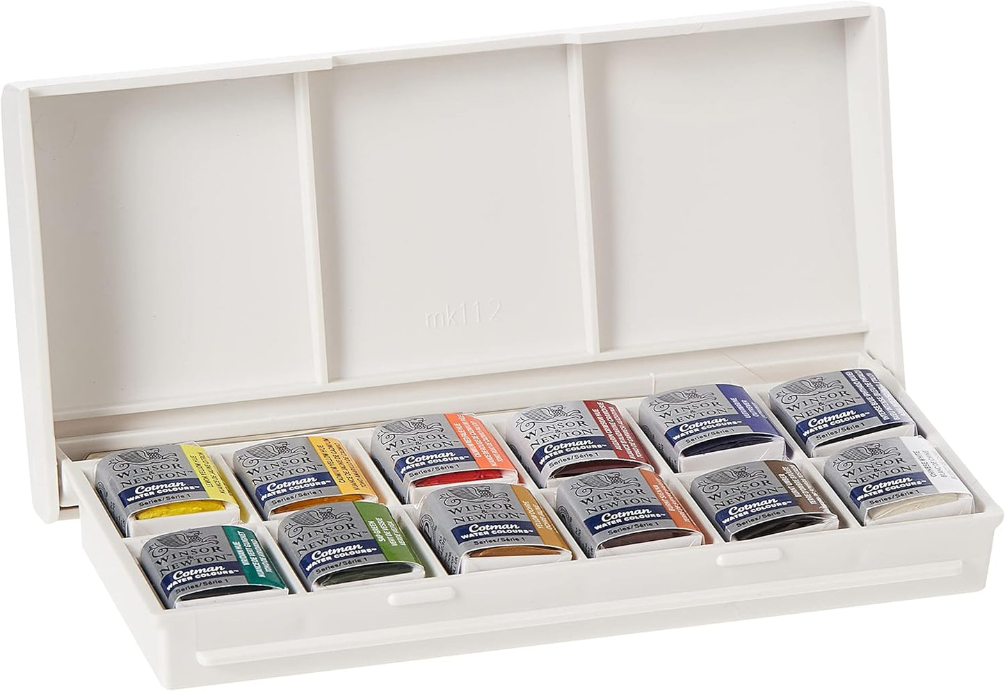 Winsor & Newton Cotman Watercolor Paint Set, Sketchers' Pocket Set, 12 Half Pan w/ Brush