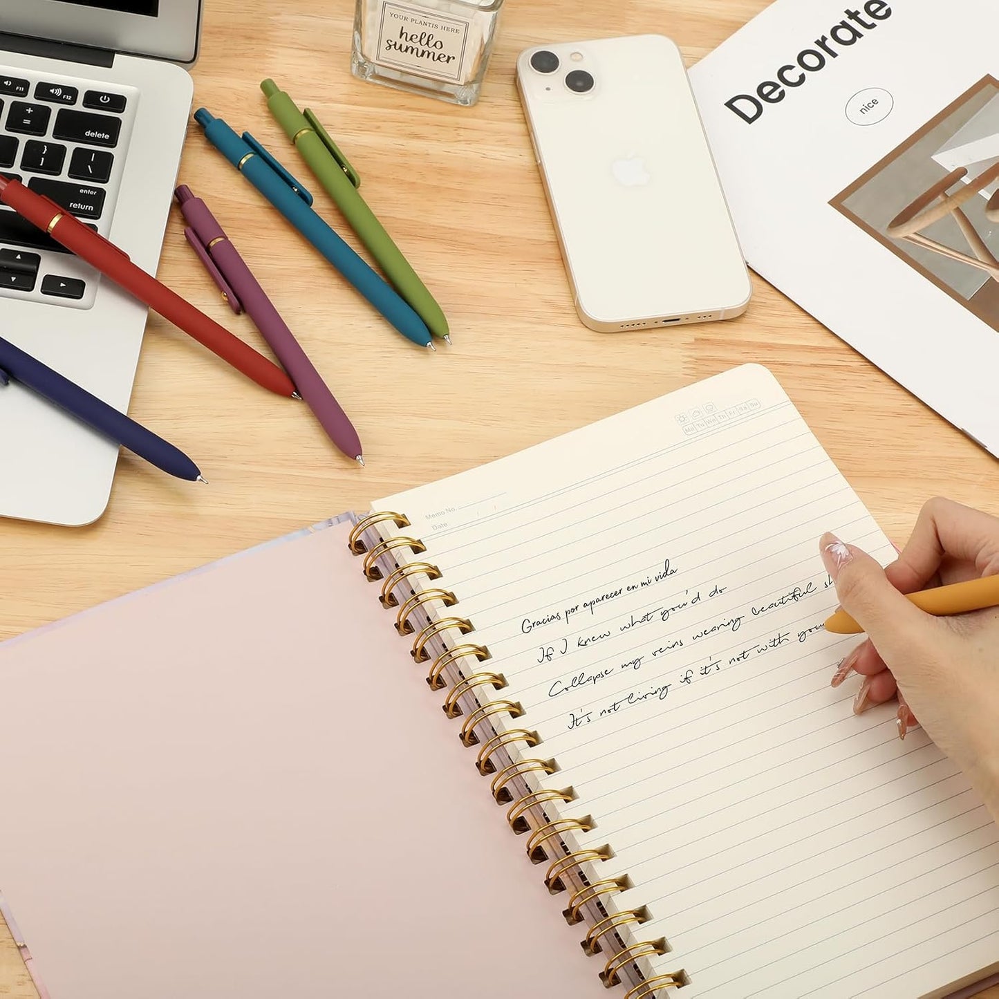 Ddaowanx Gel Pens, 24 Pcs 0.5mm Quick Dry Black Ink Pens Fine Point Smooth Writing Pens, Cute Office School Supplies Gifts for Women (24 Pcs Vintage-Black Ink)