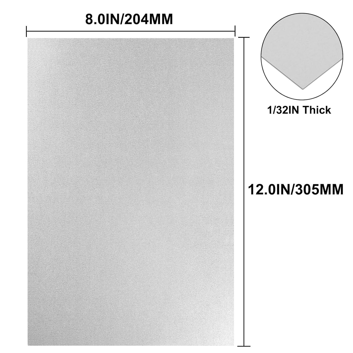 Galvanized Metal Sheet 8" x 12" x 1/32" Inch Galvanized Steel Sheet Plates for Magnetic Mount Board Wall 20GA(0.80MM) Galvanized Steel Plate Panels Stock for Roof Flashing Fixing Repair, Crafts, DIY