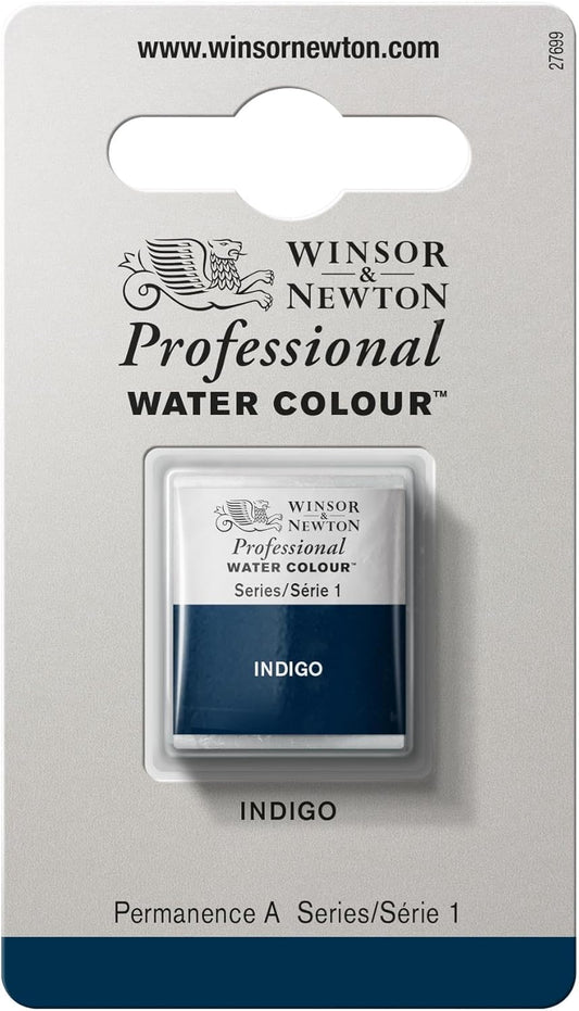 Winsor & Newton Professional Water Colour Paint, Half Pan, Indigo