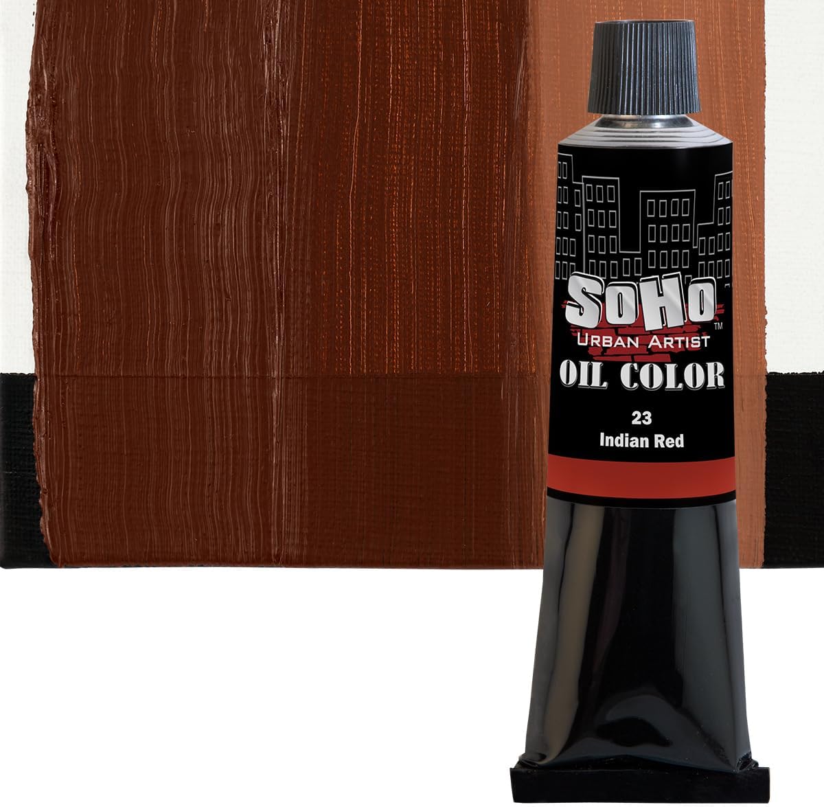 Soho Urban Artist Oil Paint - Indian Red, 170 ml Tube - Best Valued Oil Colors for Painting, Excellent Pigment Load