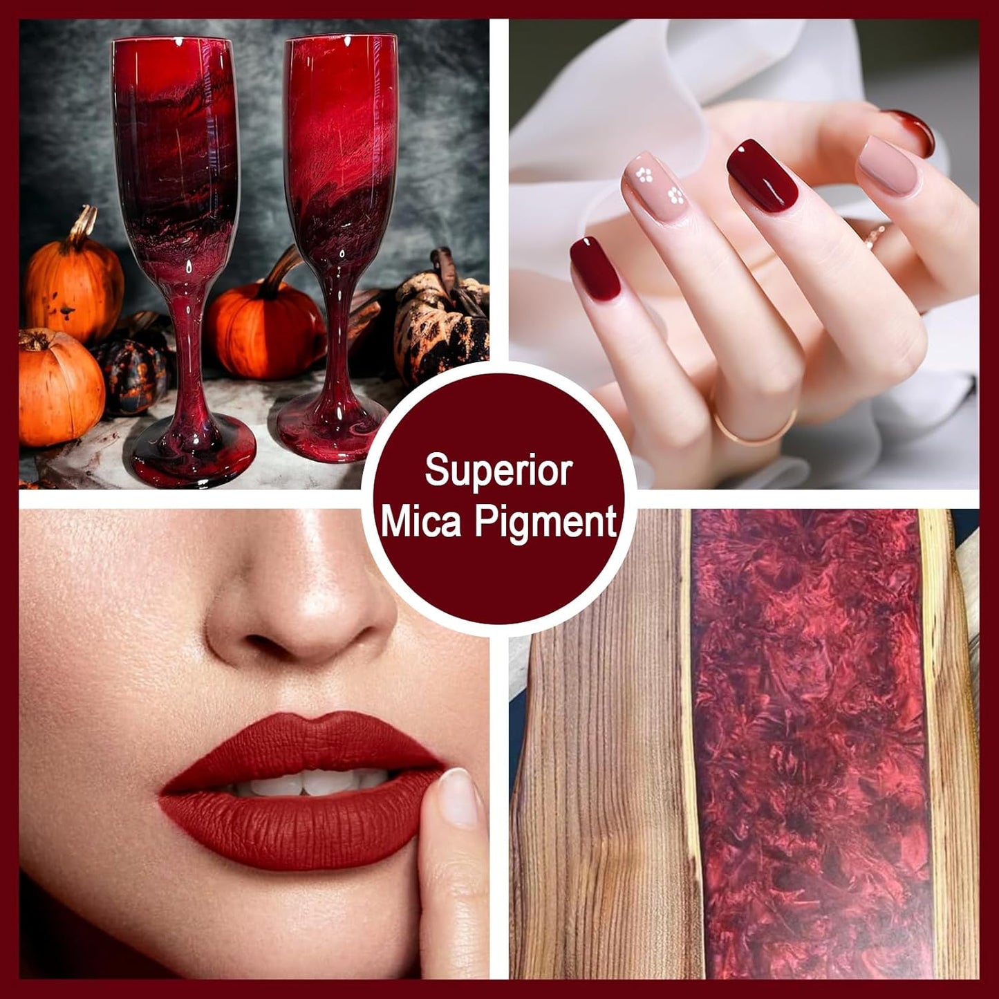 Matio Red Mica Powder, 0.7oz/20g Premium Mica Pigment Powder Natural Epoxy Resin Color Pigment for Soap Making, Bath Bombs,DIY Arts Crafts Additive Acrylic,Woodworking,Car Freshie Supplies (Royal Red)