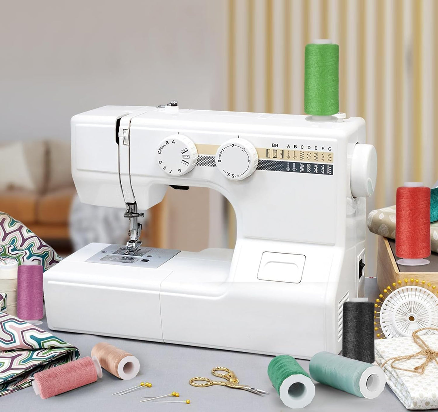 ilauke 80 Colors Sewing Thread, 164 Pcs Sewing Bobbins, 300 Yards Spools of Polyester Thread for Sewings Machine, Prewound Bobbins for Brother Singer Janome Machine with Supplies