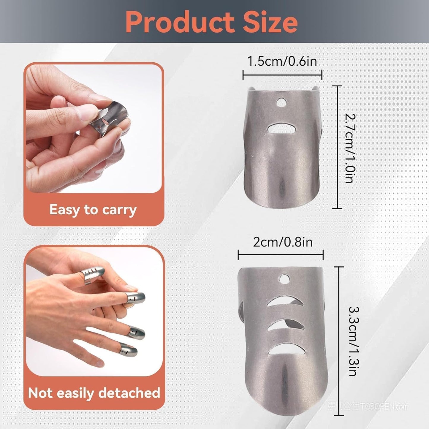 8Pcs Finger Guards for Cutting, Knife Cutting Protector Finger Kitchen Tool Hand Guard Finger Protector Kitchen Finger Nail Protector Hand Cut Guard Kitchen Finger Cutting Protector