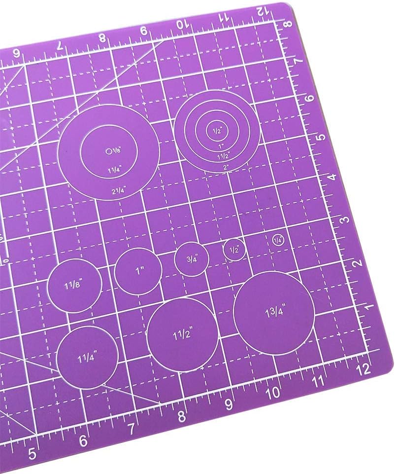 KC GLOBAL A4 (13"x9") Professional Grade Self-Healing Cutting Mat (Purple) - Odor-Free, Double-Sided, Eco-Friendly, Non-Slip, Premium Desk mat for DIY, Crafting, Model Building and Art Projects