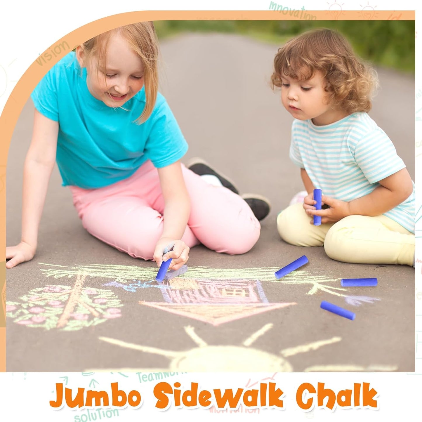 20 Pcs Sidewalk Chalks for Kids Non Toxic Jumbo Chalk for Party Gift Outdoor Art Classroom Play Painting (Purple)