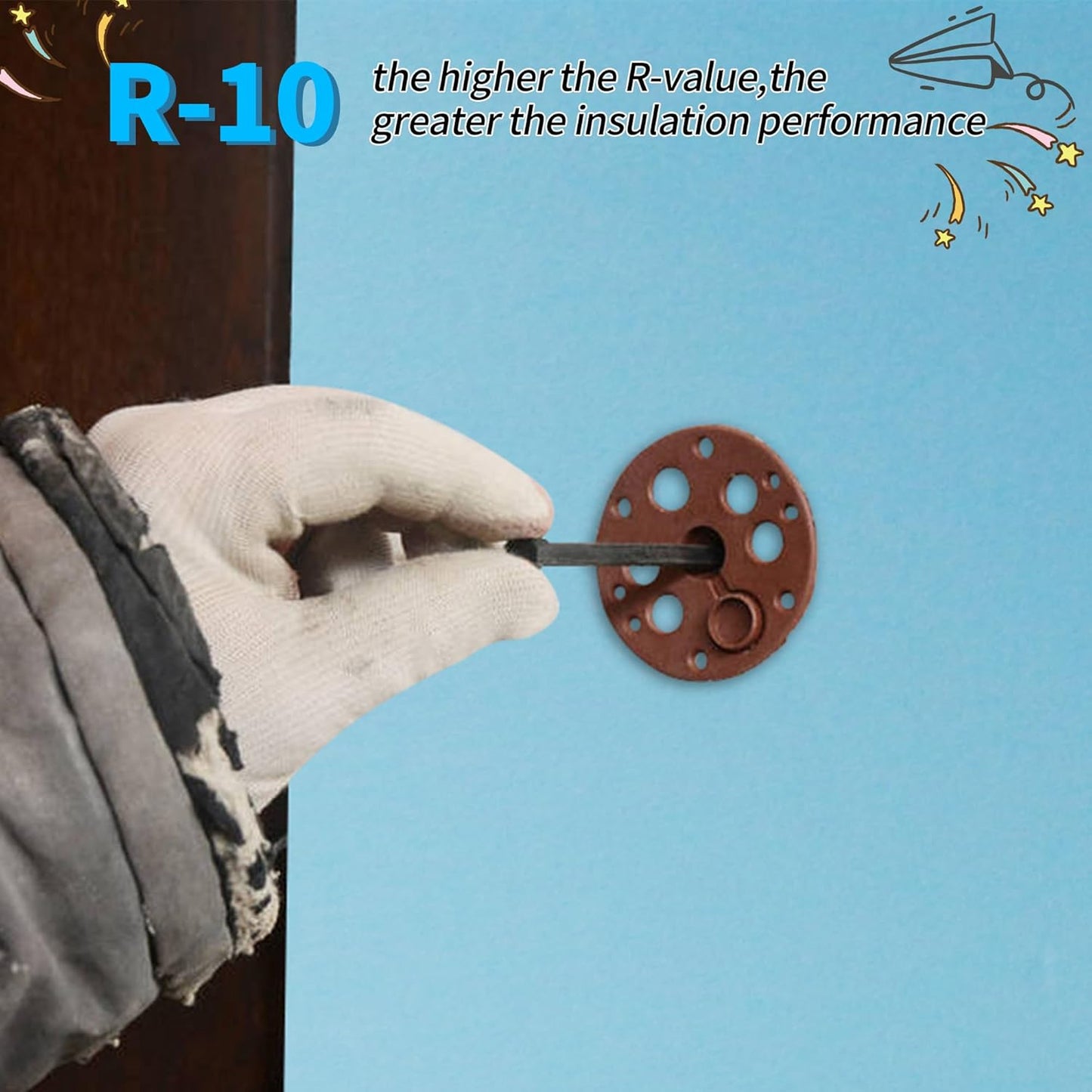 LuckyFoam Blue 10 Pack 12x7.5x0.79 inch Foam Sheets 0.79 Inch Thick Polystyrene Rectangles XPS Foam Board Craft for Insulating DIY Modeling Art Supplies