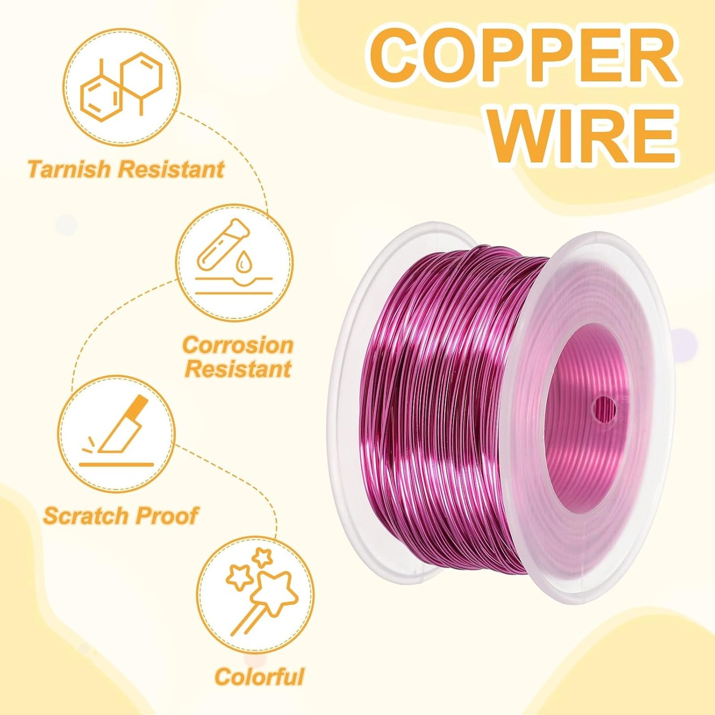 uxcell 18 Gauge / 1mm Anodized Aluminum Wire for Jewelry Craft Making, 102 Feet Bendable Flexible Wire for DIY Home Decor Gardening Sculpture, Rose Red