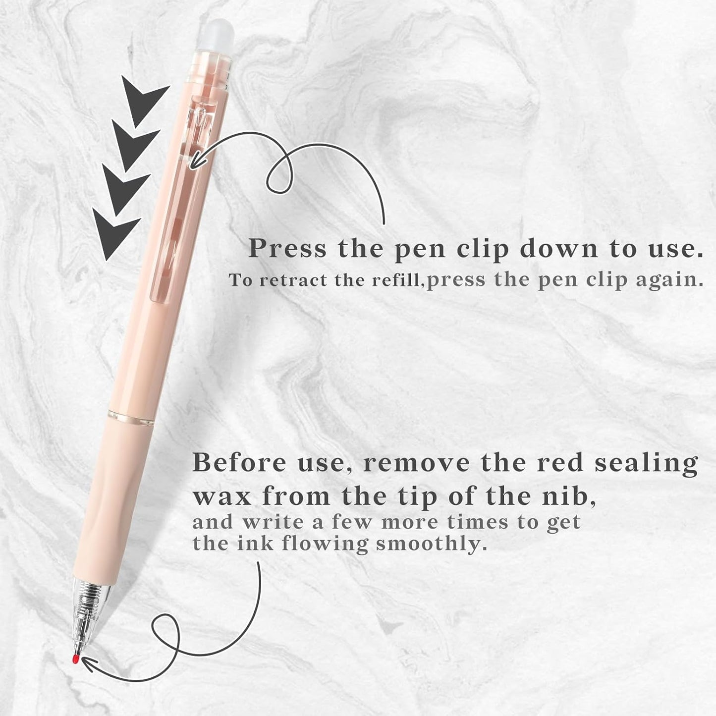 Temiary 10 Pcs Retractable Erasable Gel Pens, Fine Point 0.5 mm, Make Mistakes Disappear, Smooth Writing Gel Pen with Eraser for Journaling Note Taking Marking Planner Crossword Puzzles (Black Ink)