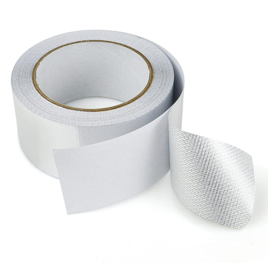 BOMEI PACK 1 Roll Aluminum Foil Heat Shield Cool Tape 2 Inch x 66 ft Heat Reflective Thermal Barrier Reflective Tape for Hose and Auto Use
