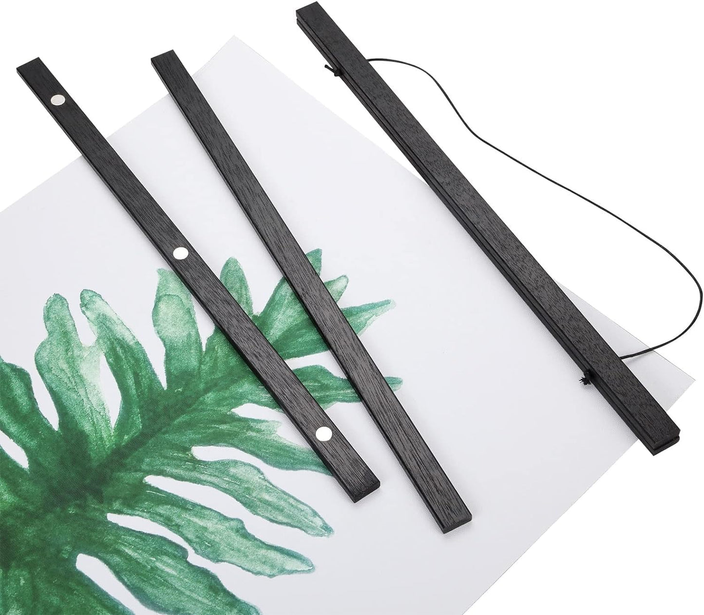 WITCOLOR 25x17 25x36 25x25 Poster Frame, Magnetic Black Wood Wooden Frame Hanger for Photo Picture Canvas Artwork Art Print Wall Hanging (1 Pack, 25", Black)