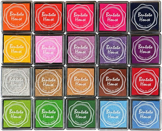 Dizdkizd Finger Craft Ink Pads, 20 Colors Craft Ink Pads for Rubber Stamps, Paper, Scrapbooking, Wood, Fabric, Best Gift for Kids