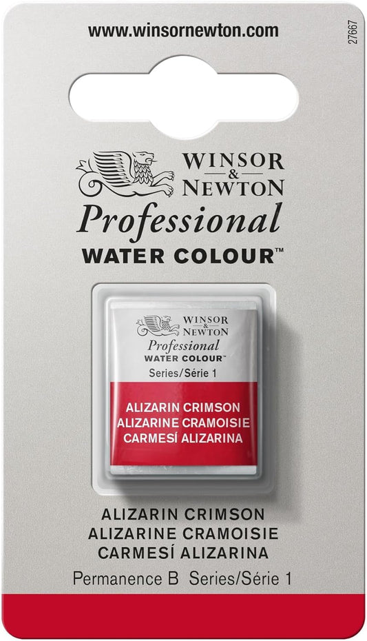 Winsor & Newton Professional Water Colour Paint, Half Pan, Alizarin Crimson