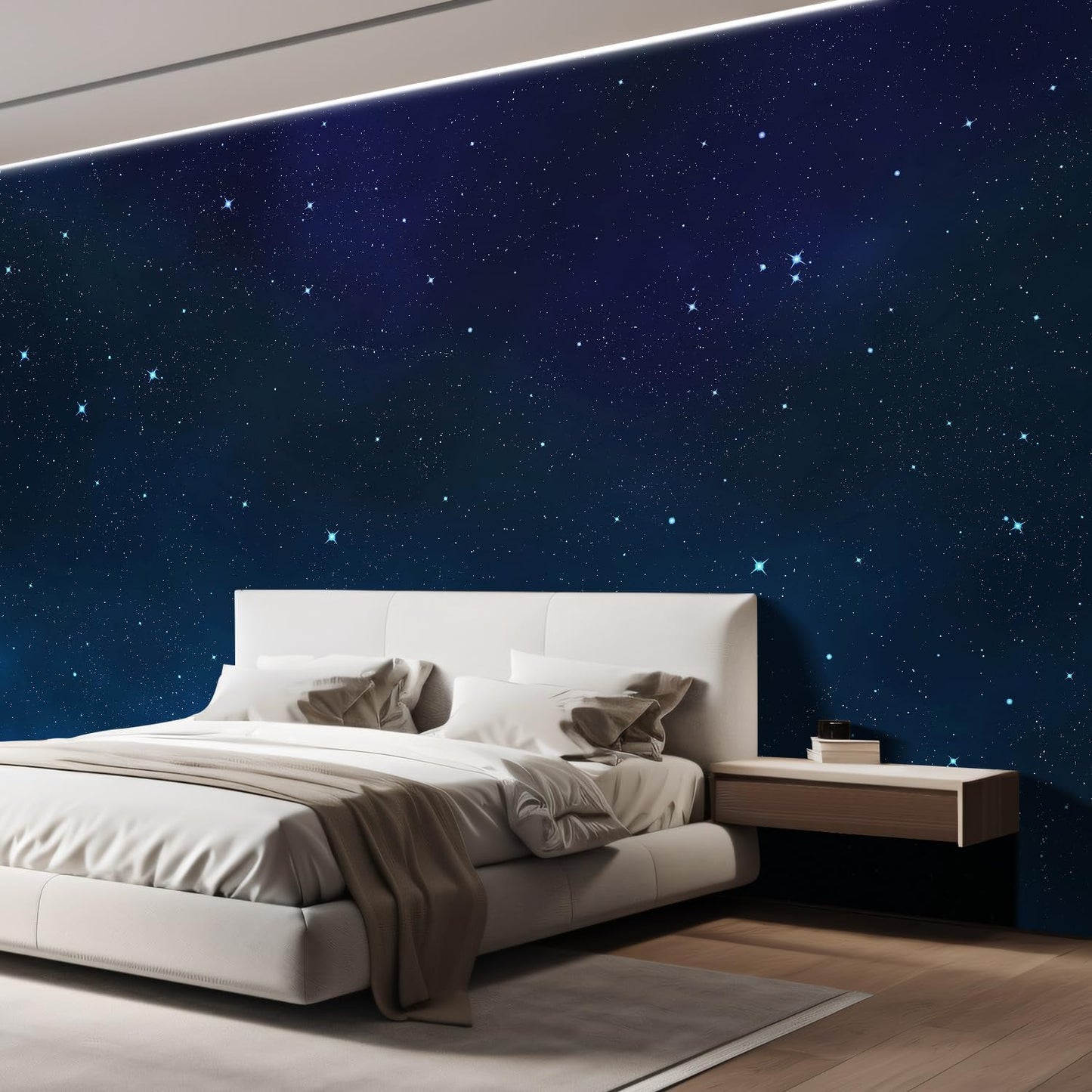wall26 Wall Sticker/Wall Mural Beautiful Scenery of The Starry Night, Not Peel and Stick, Non-Woven Wallpaper Decorative for Bedroom, Living Room, Office - 100x144 inches