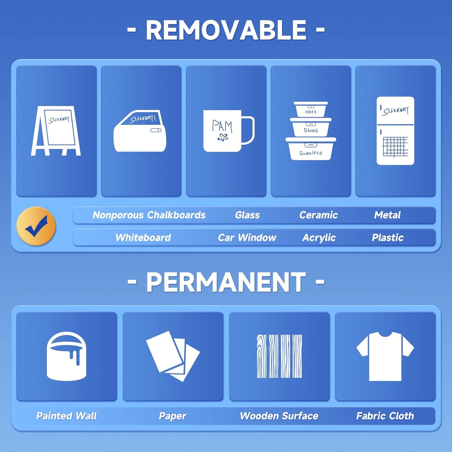 White Liquid Chalk Markers - Chalk Markers White - Dry Erase Markers Pen - for Chalkboard Signs, Windows, Blackboard, Glass