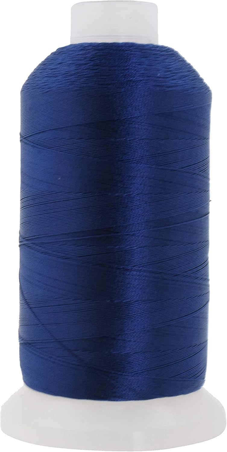 Mandala Crafts Navy Blue Heavy Duty Thread -1500 Yds Tex 90 Thread for Sewing Drapery Jeans Leather Hair - Bonded Polyester Thread Outdoor Marine Upholstery Threads