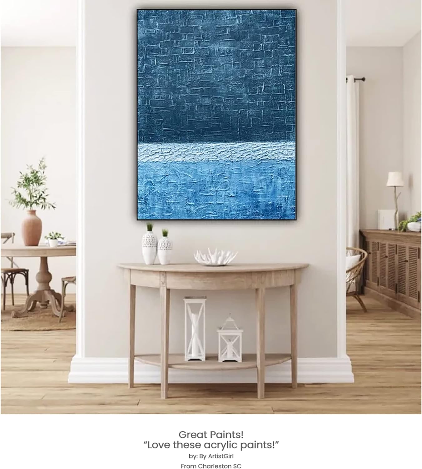 Lukas CRYL Studio Artist Acrylic Paint, Steel Blue, 125 ml Tube - High Pigment Acrylic Paints for Canvas Painting, Large Scale Works - Medium-Viscosity, Water-Mixable, Fast Drying