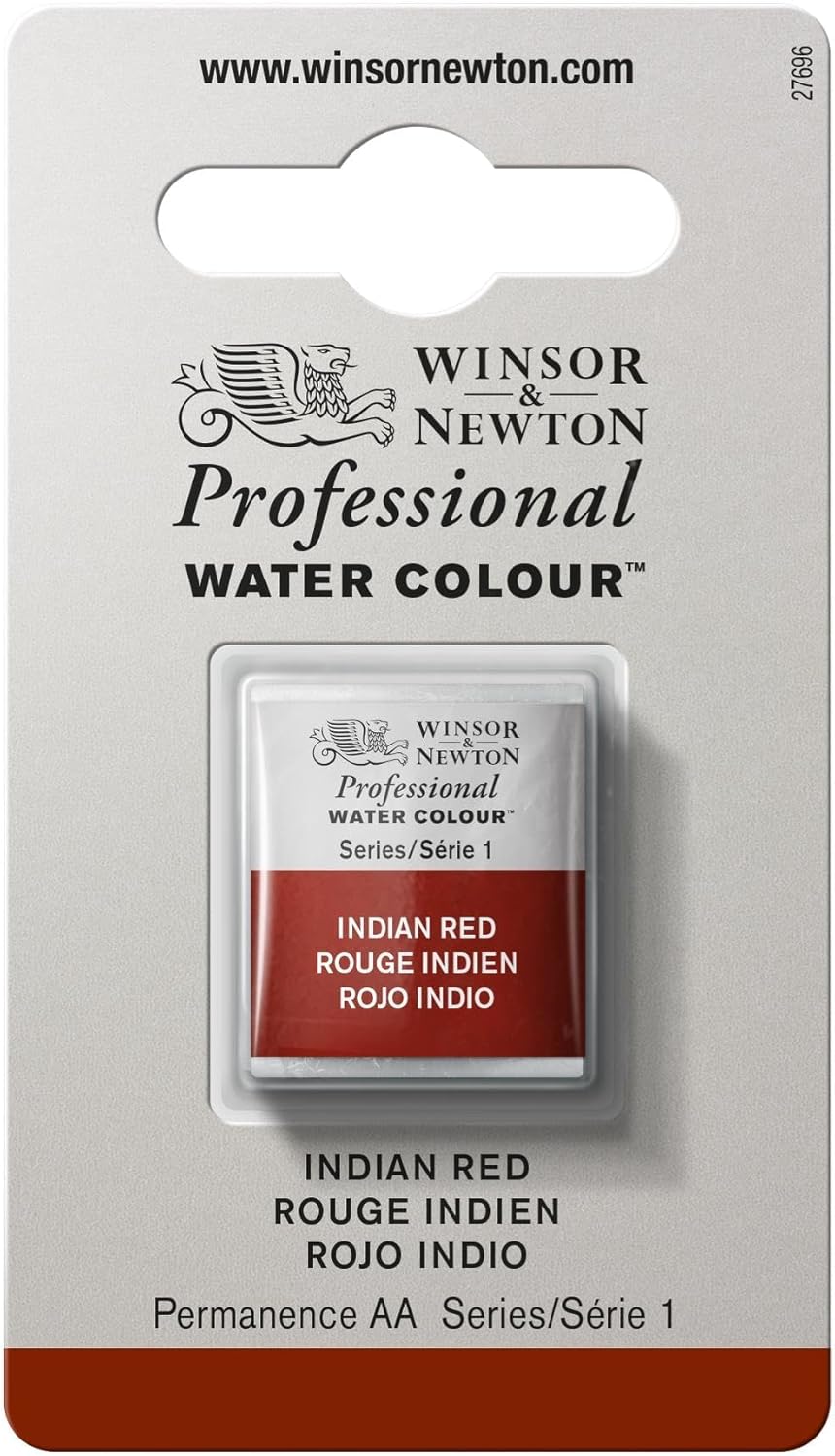 Winsor & Newton Professional Water Colour Paint, Half Pan, Indian Red
