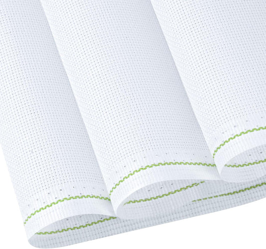 MYFAMIREA Cross Stitch Aida Fabric 11 Count, 59 by 39 Inch Large Size, Classic Reserve Cross Stitch Aida Cloth for Home DIY Embroidery Decoration
