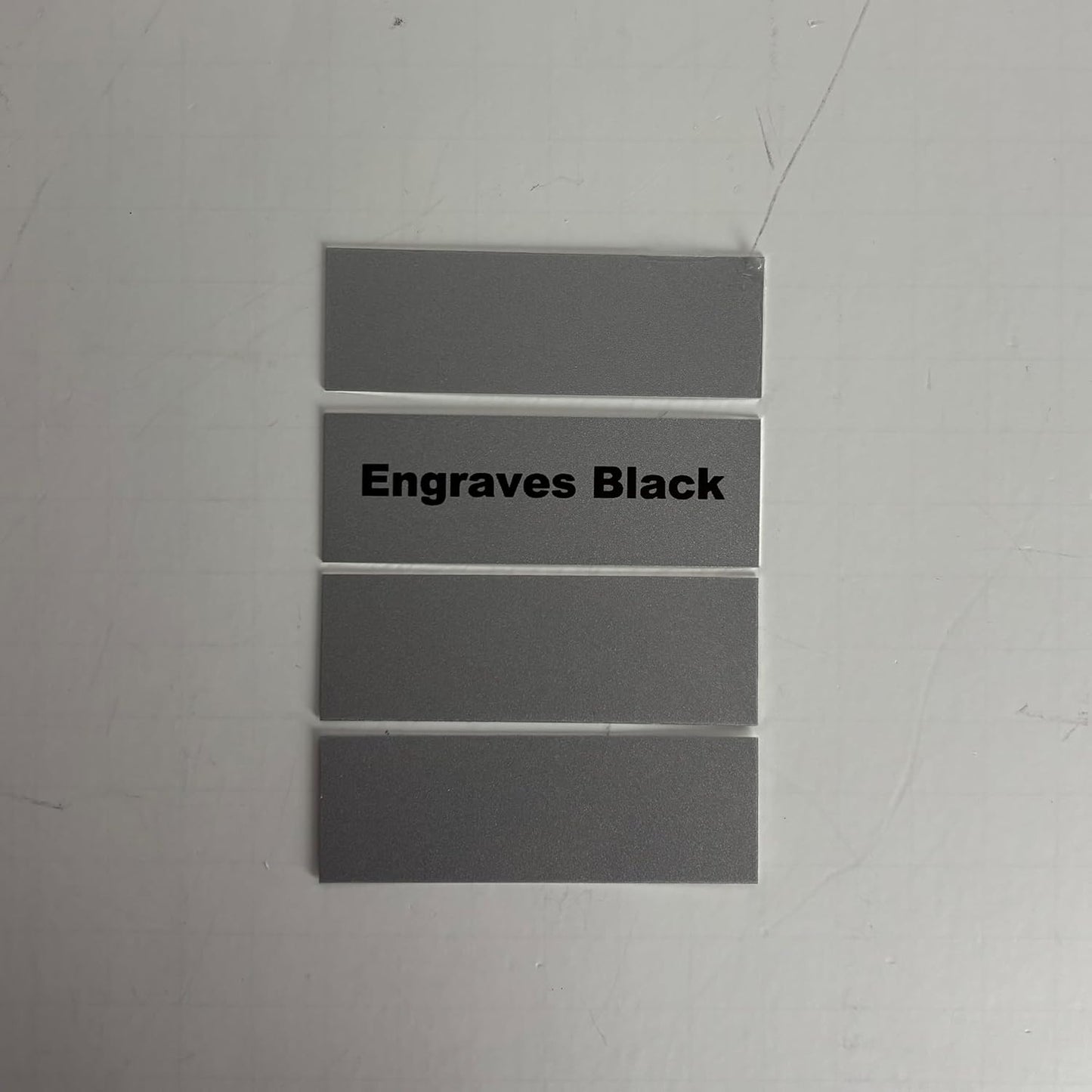 Blank Metal Plates for Laser Engraving - 4 Pack | Aluminum Sheets 0.020" Thick | CO2, Diode, Fiber Laser Compatible | Multiple Sizes & Colors (Silver (engraves black), 1x2 inch)