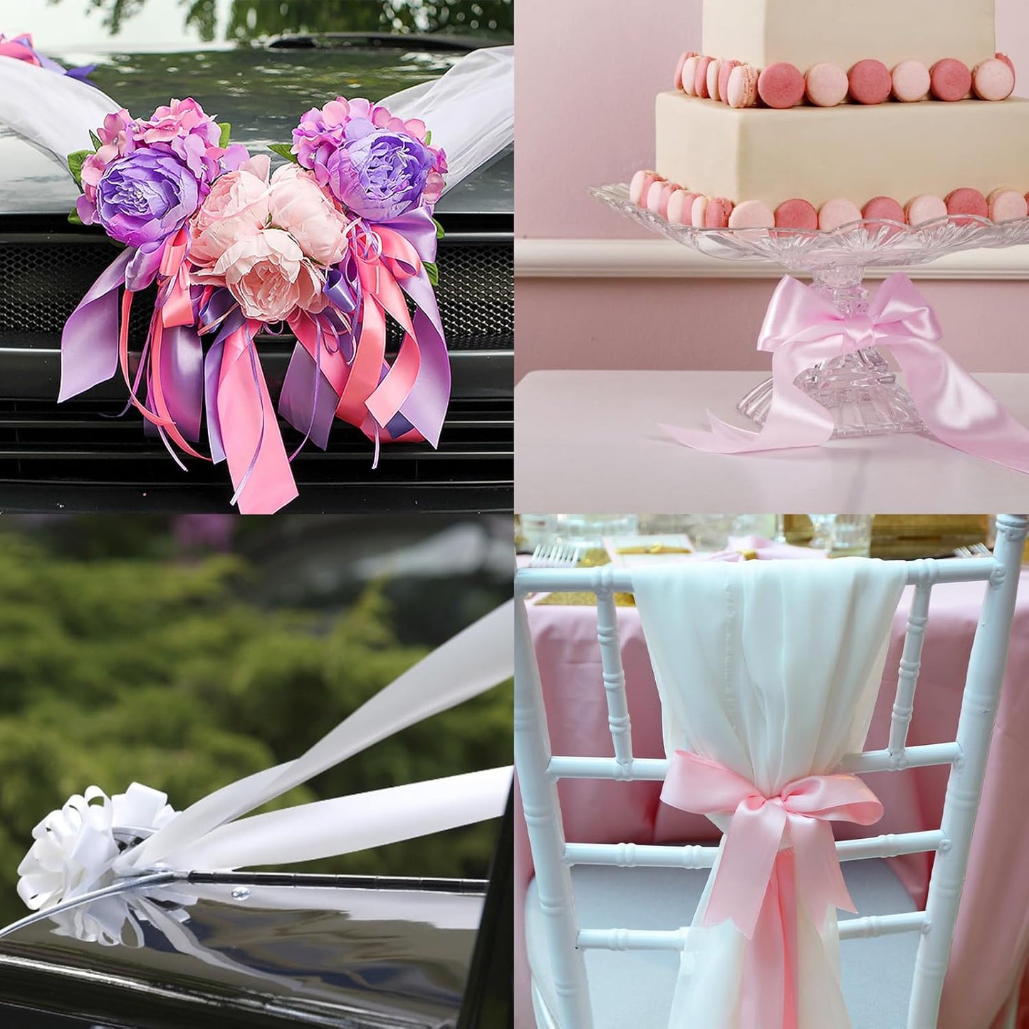 Pearl Pink Satin Ribbon 3 Inch X 15 Yards Solid Color Double Faced Ribbons Perfect for Crafts Wedding Decor Bow Making Arts Sewing and More