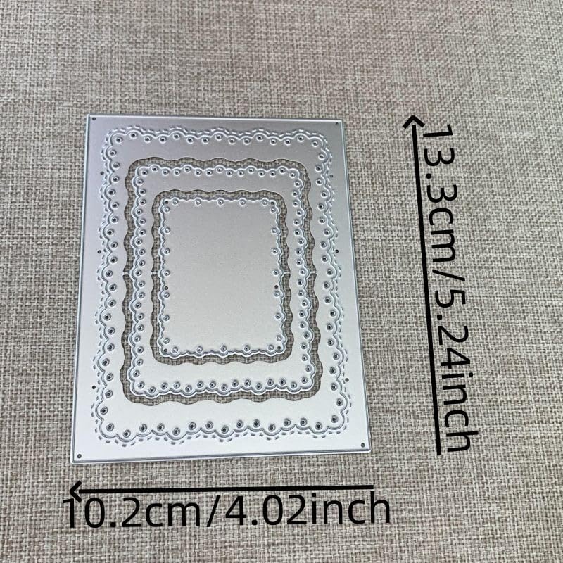 Lapoo Flowers Metal Cutting Die for Scrapbooking - Durable, Cut Stencils for DIY Scrapbook Photo Album Decorative Paper Card, Card Making Supplies, Embossing (Multiple Polka-Dot Boxes 5.2 x 4 in)