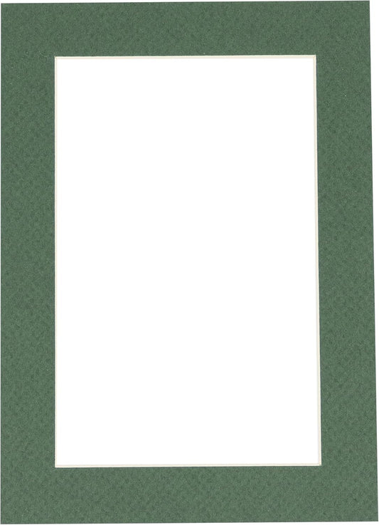 6x8 Mat for 8x10 Frame - Precut Mat Board Acid-Free Show Kit with Backing Board, and Clear Bags Hunter Green 6x8 Photo Matte Made to Fit a 8x10 Picture Frame Matboard for Framing, Pack of 1 Mat