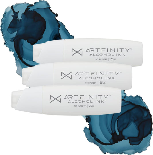 Alcohol Inks 3 Pack - Vibrant, Professional, Dye-Based Alcohol Inks for Artfinity Alcohol Markers, Artists, Drawing, & More! - Mt. Everest B8-6
