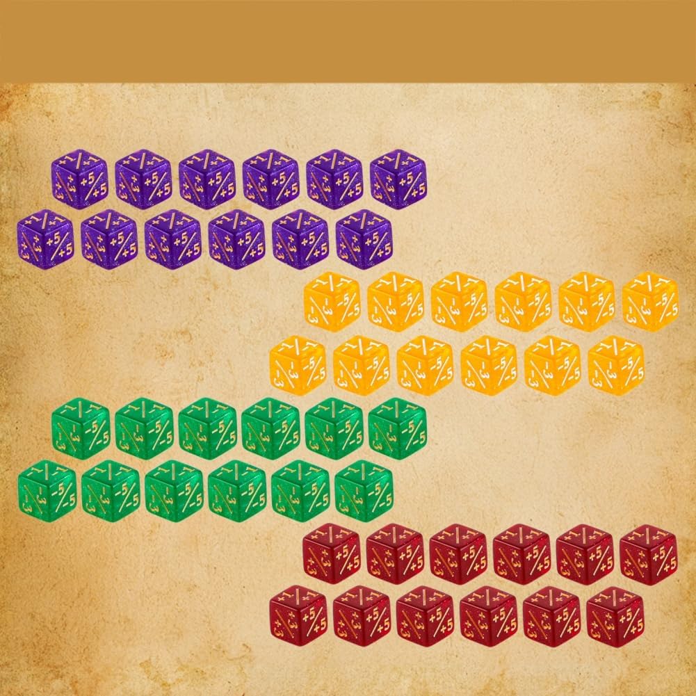 Color MTG Counter Dice Set Keyword Shield Life Counters with Dice Storage Bag for MTG TGG Table Games (Small)