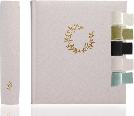 Premium Scrapbook Album – Photo Album with Writing Space – 100 Pages for Multiple Sizes 4x6, 5x7, 6x8, 8x10 – Holds 500 Photos – Wedding, Baby, Travel & Family Memories