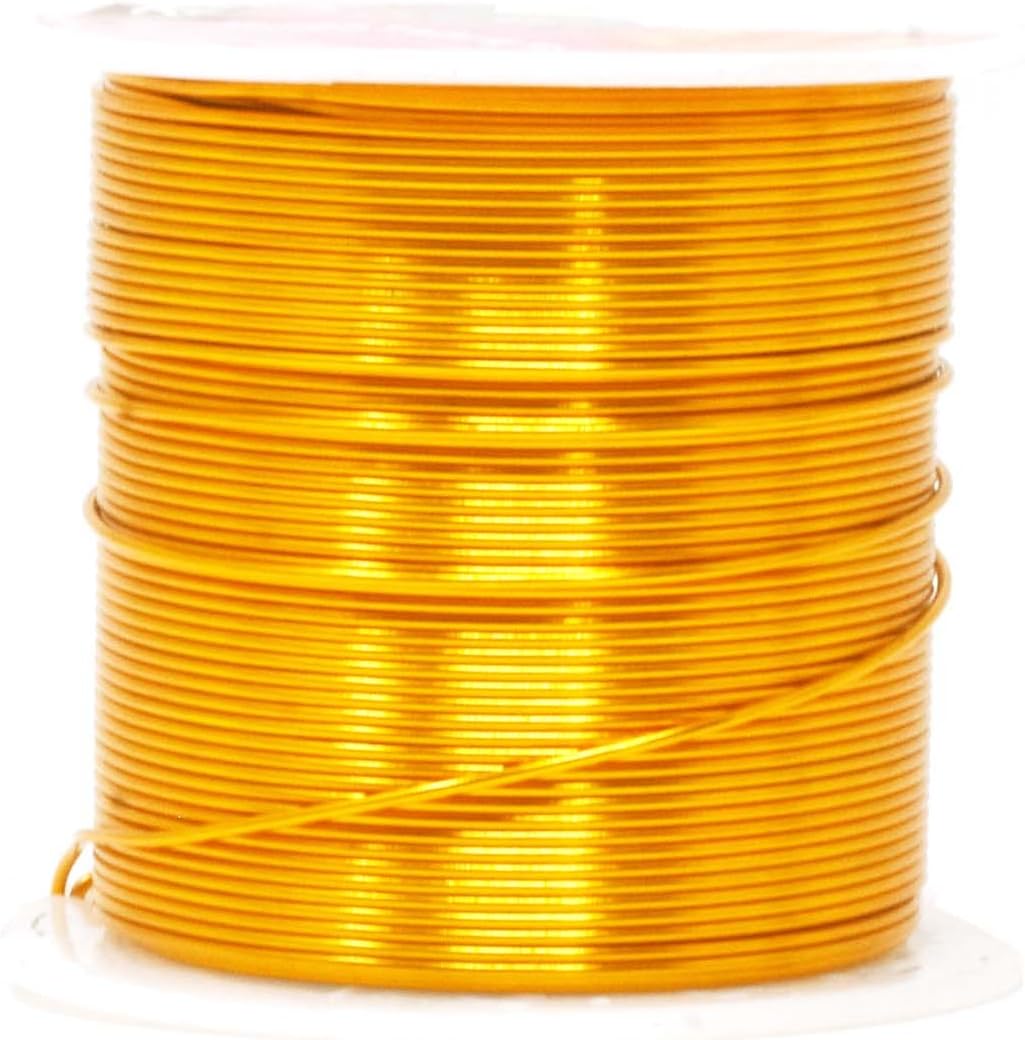 Mandala Crafts 20 Gauge Anodized Aluminum Craft Wire for Jewelry Making - 450 FT Colored Flexible Silver Black Gold Purple Red Kelly Green Wire - Bendable for Bonsai Armature Crafting Sculpting