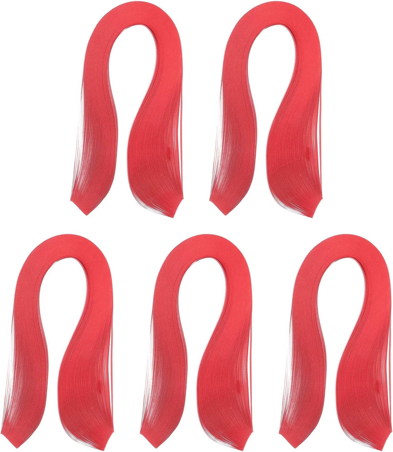 PATIKIL 600pcs Quilling Strips Paper 1/8"(3mm) 39cm Origami Paper Quilling Strip for Art DIY Hand Craft Christmas, Red