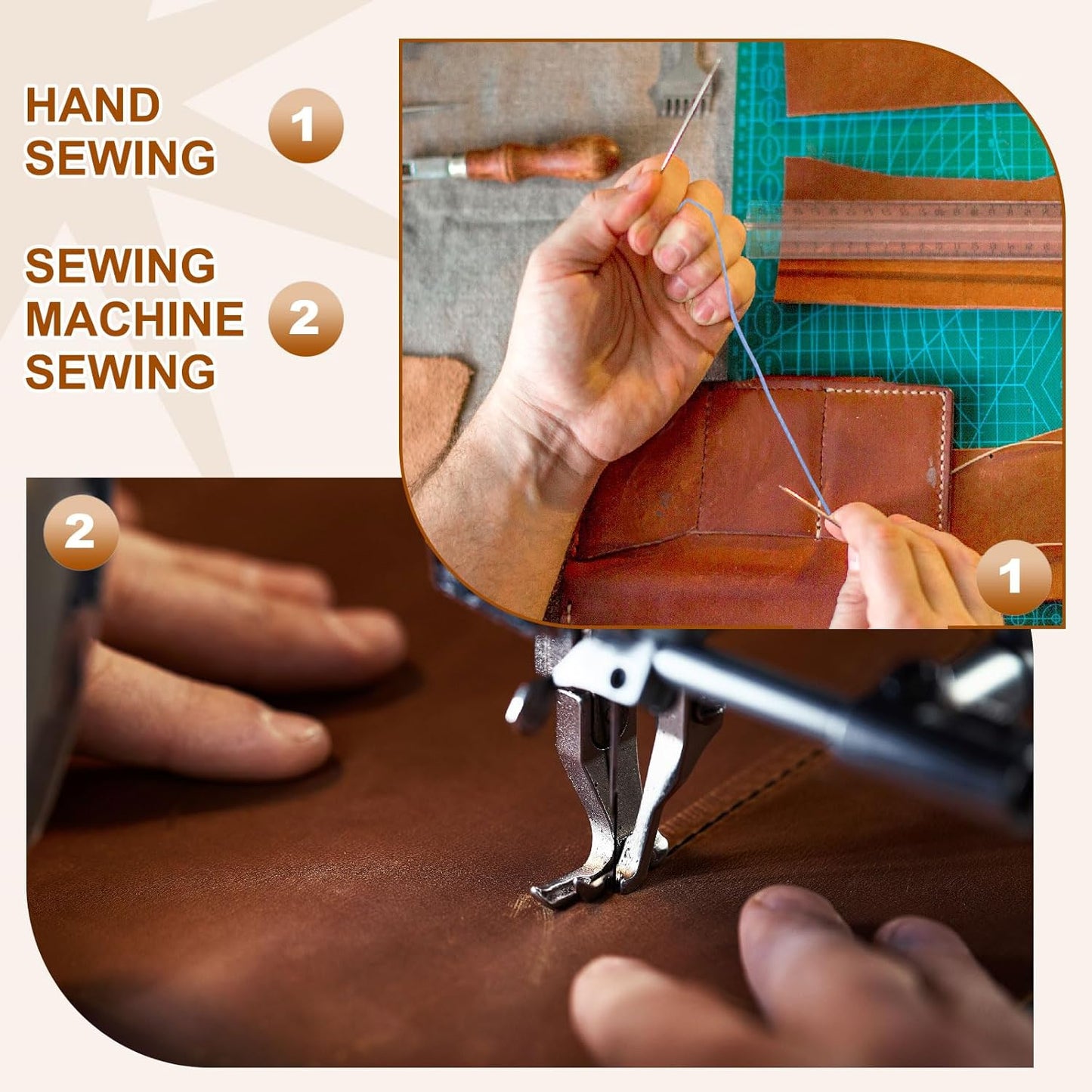 PATIKIL 284 Yard Flat Waxed Thread 150D 1mm Leather Sewing Cord for Repairing Shoes Bags Wallets Jewelry Making DIY Leather Craft, Fluorescent Green