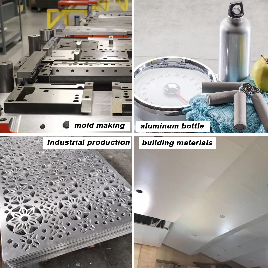 2 Pack 5052 H32 Aluminum Sheet Metal 8” x 4”x 1/8”(0.12") Flat Plain Thin Aluminum Plate Covered with Protective Film, Rectangle Metal Plate for Crafting lndustry, 3mm